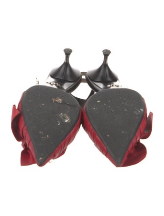 Prada Leather Colorblock Pattern Slingback Pumps