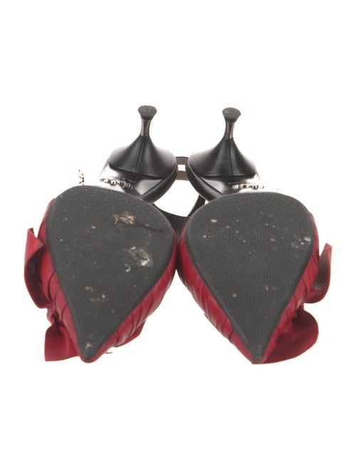 Prada Leather Colorblock Pattern Slingback Pumps