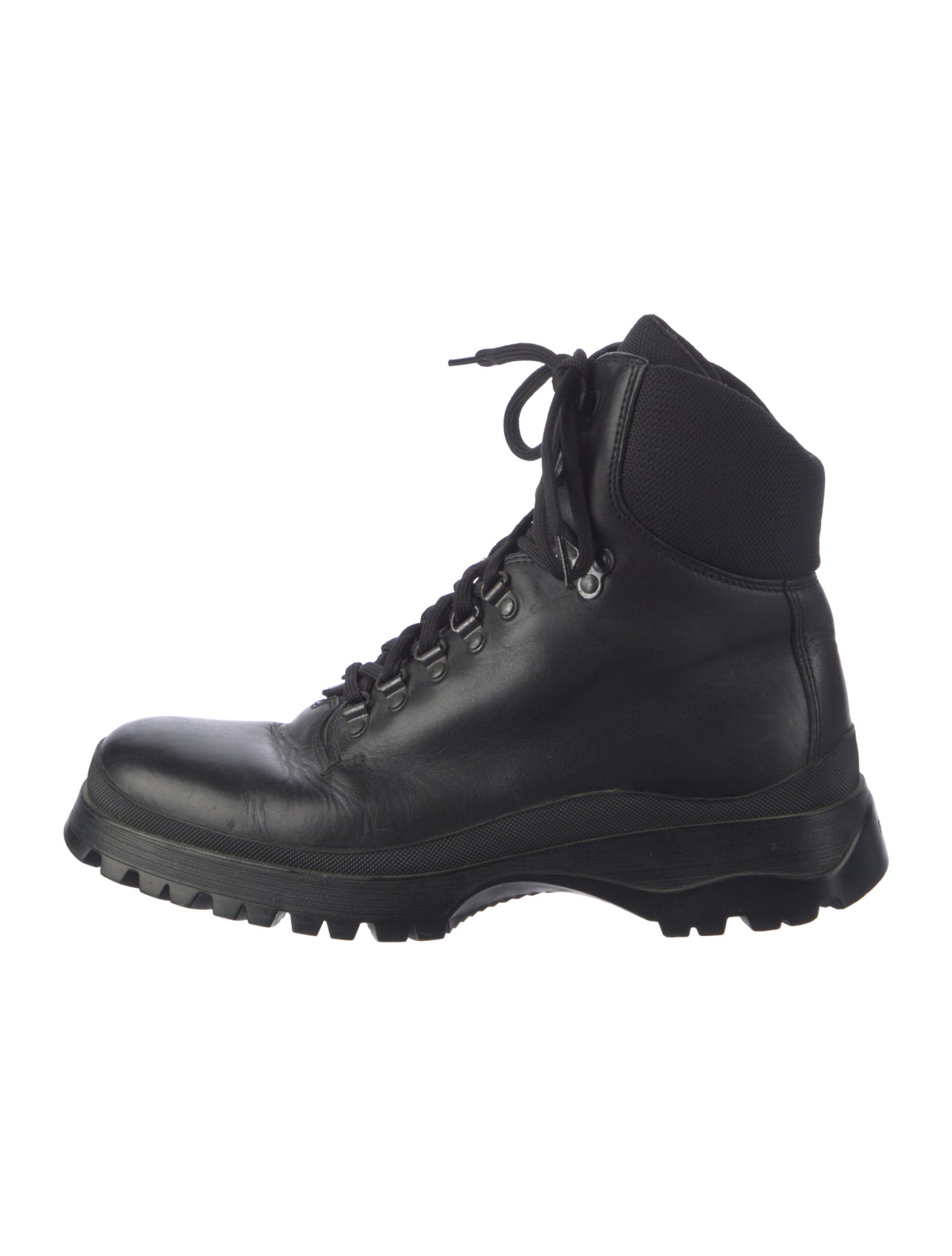 Prada Leather Hiking Boots