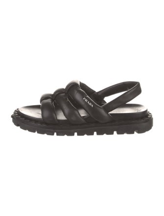 Prada Leather Slingback Sandals