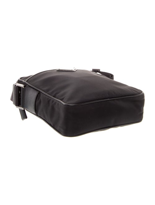 Prada Enameled Metal Triangle Messenger Bag