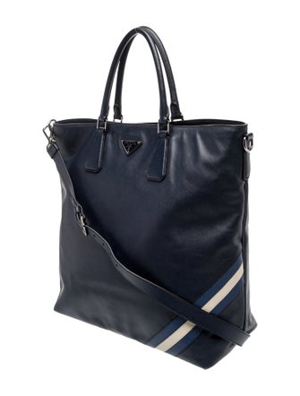 Prada Enameled Metal Triangle Tote