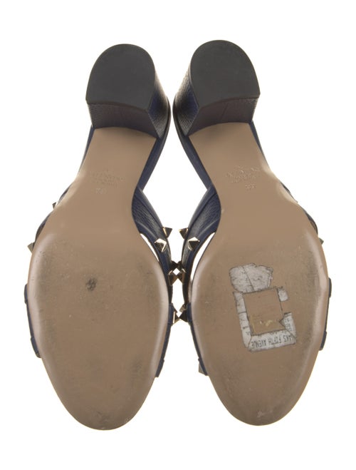 Prada Leather Studded Accents Slides