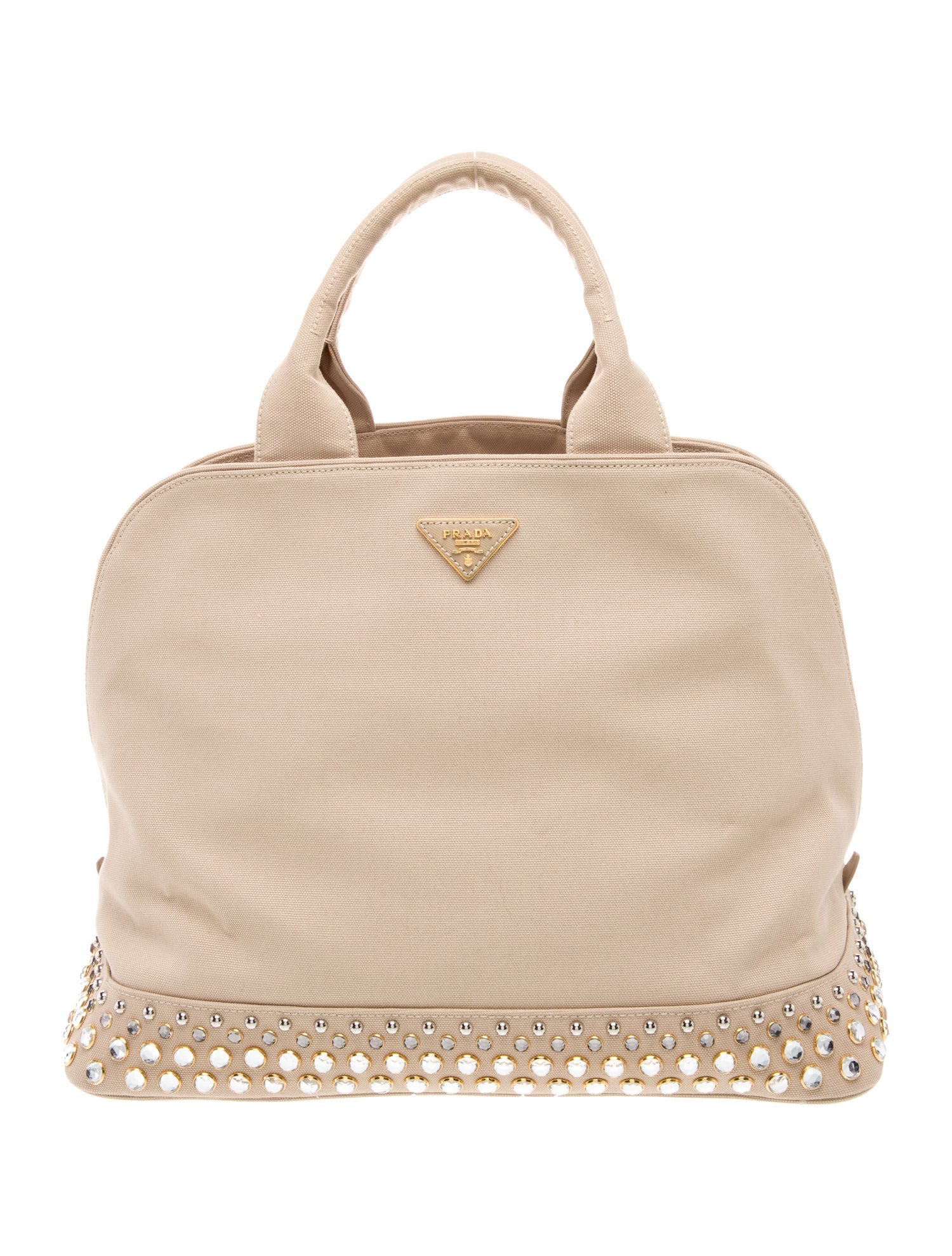 Prada Canvas Top Handle Bag