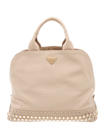 Prada Canvas Top Handle Bag