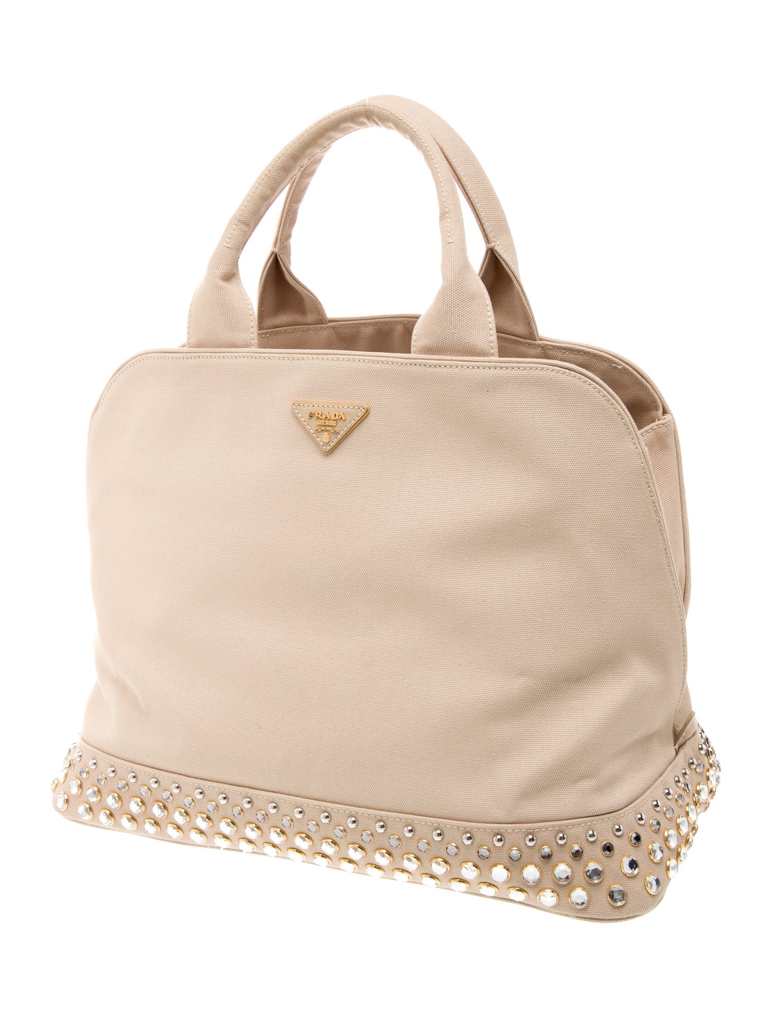 Prada Canvas Top Handle Bag