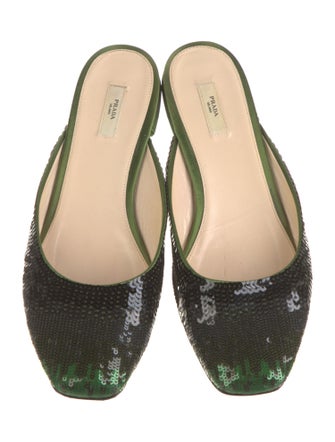 Prada Sequins Sequin Embellishments Mules