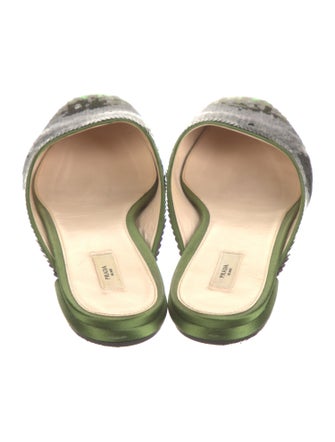 Prada Sequins Sequin Embellishments Mules