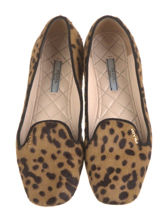 Prada Ponyhair Animal Print Flats