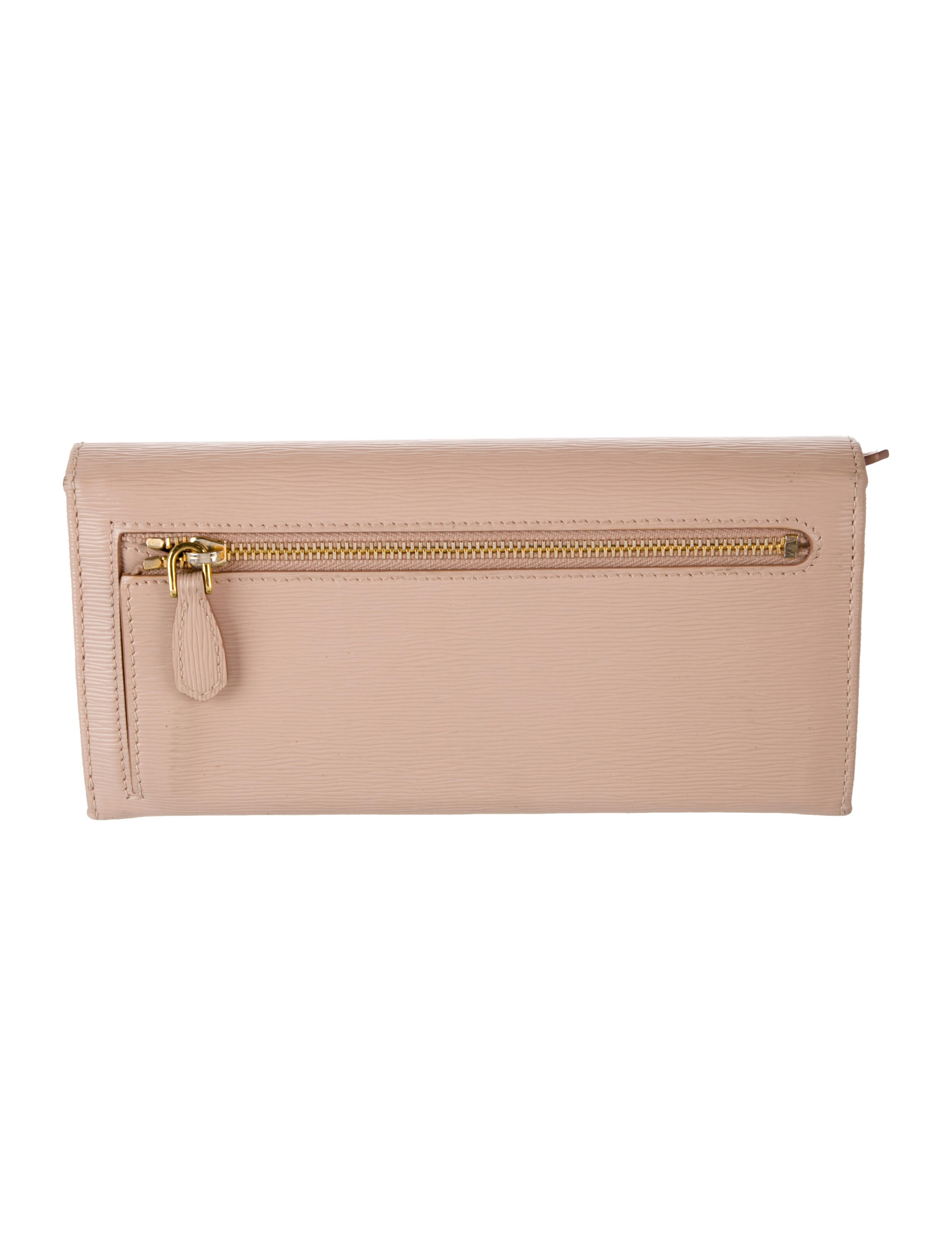 Prada Vitello Move Leather Continental Wallet