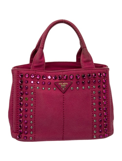 Prada Canvas Top Handle Bag Small