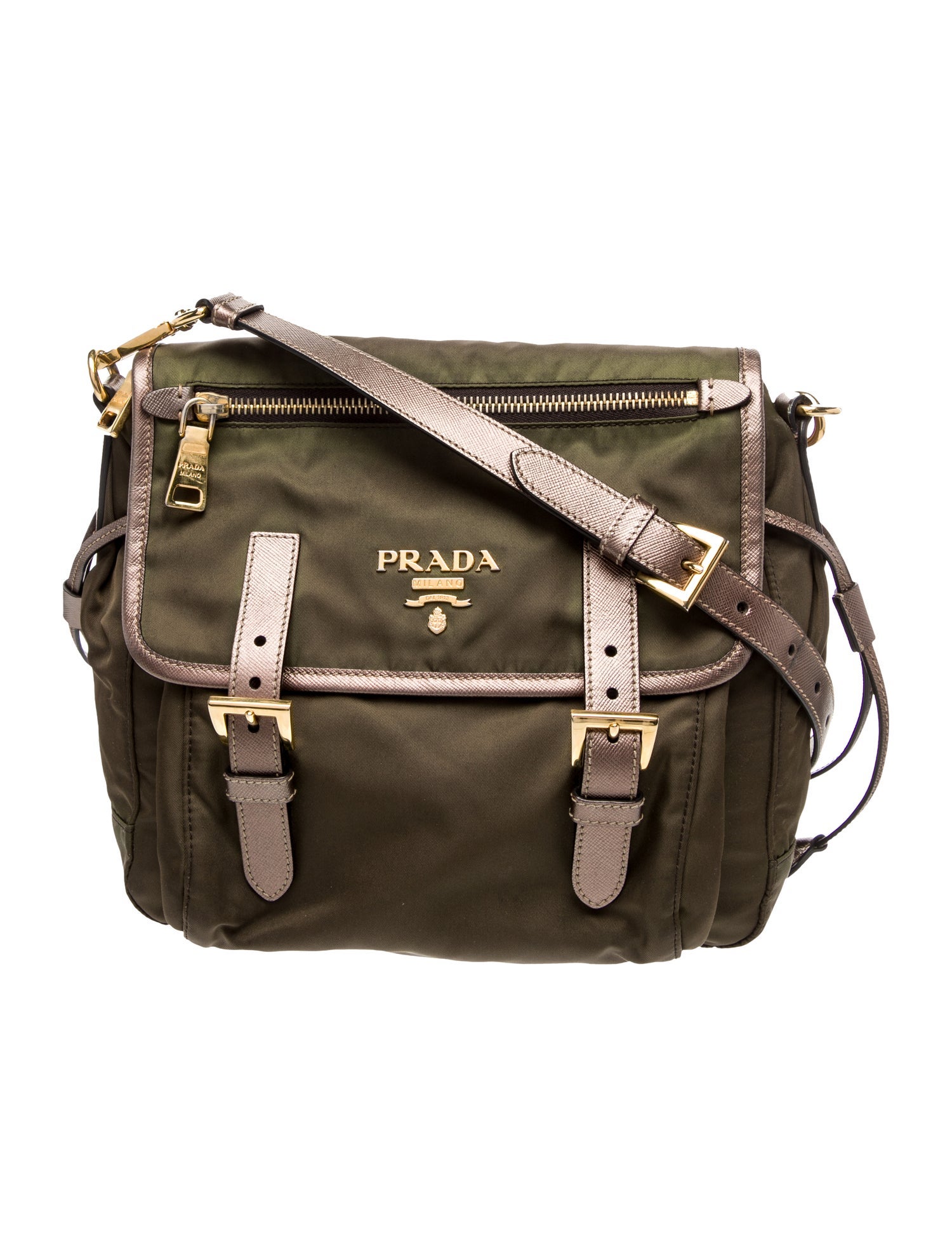 Prada Tessuto Nylon Messenger Crossbody Bag