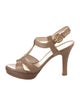 Prada Leather T-Strap Sandals