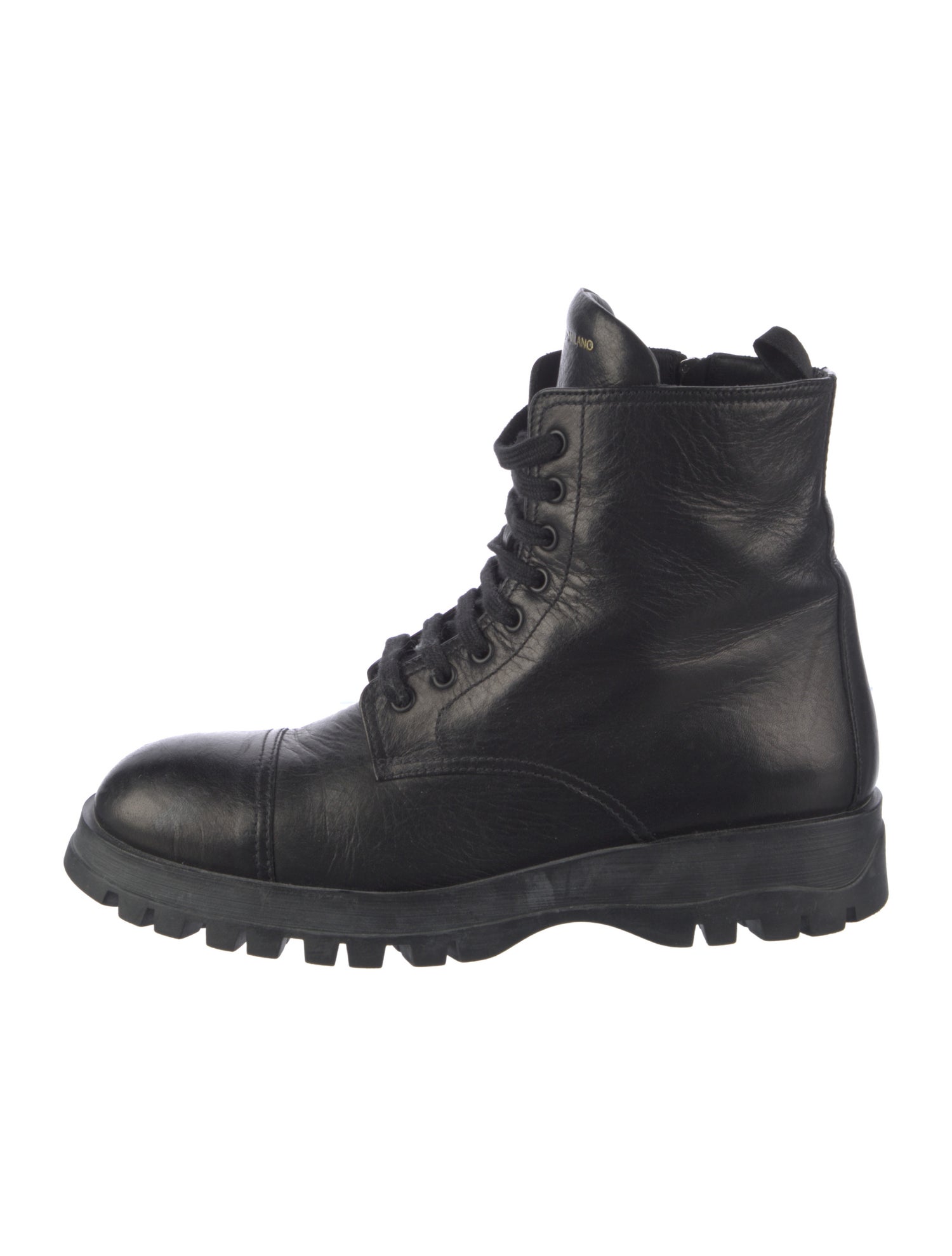 Prada Leather Combat Boots