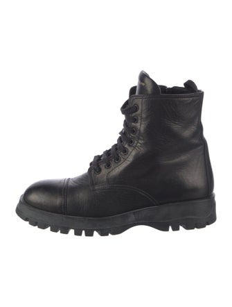 Prada Leather Combat Boots