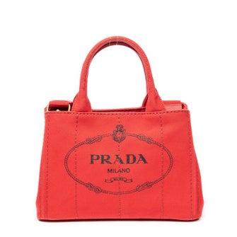 Prada Canvas Canapa Tote Small