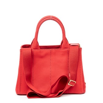 Prada Canvas Canapa Tote Small
