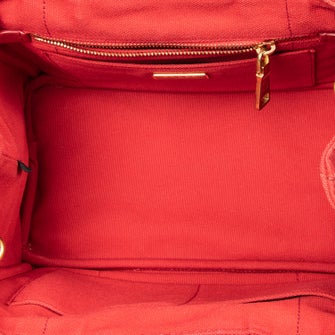 Prada Canvas Canapa Tote Small