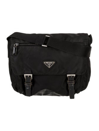 Prada Enameled Metal Triangle Shoulder Bag