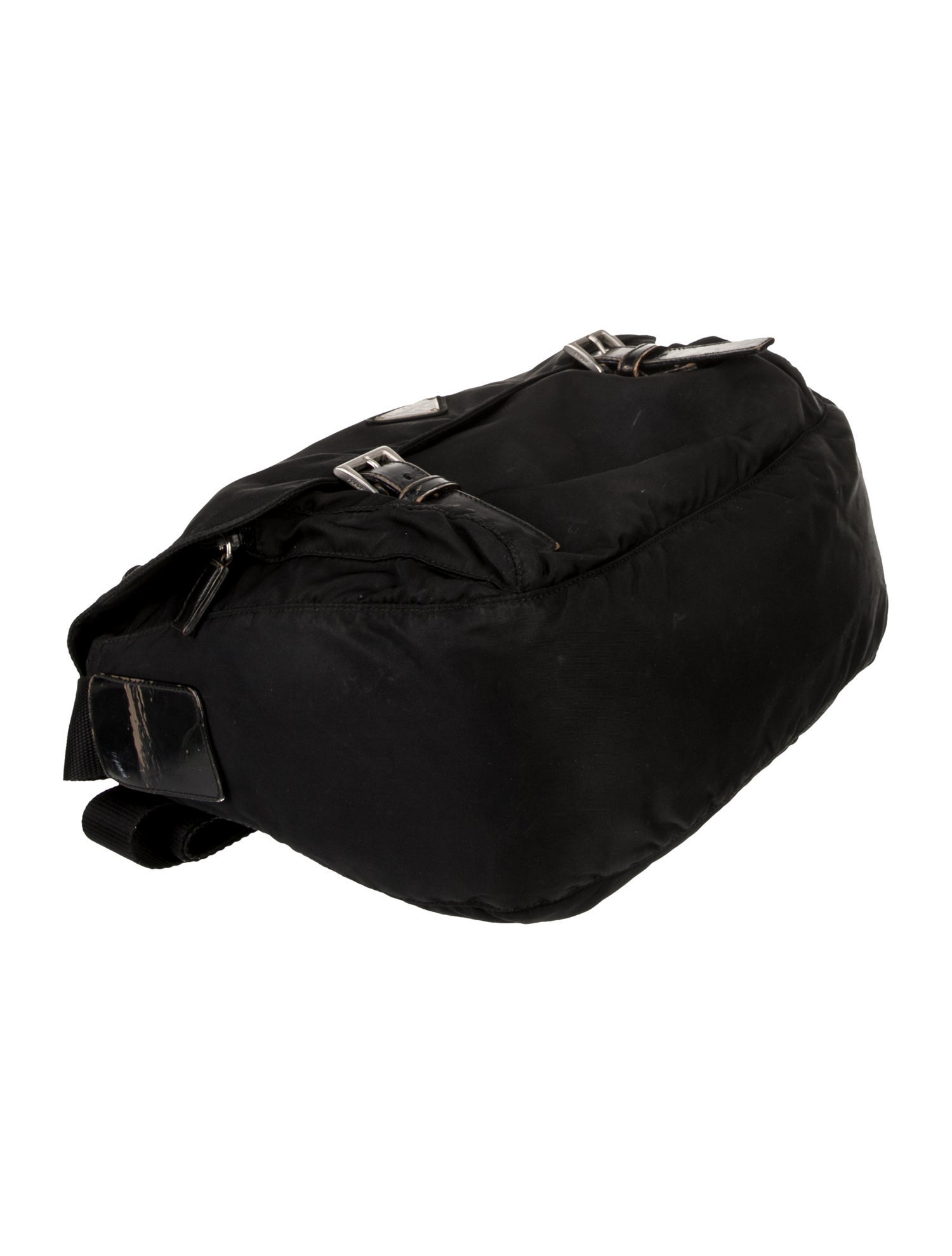 Prada Enameled Metal Triangle Shoulder Bag