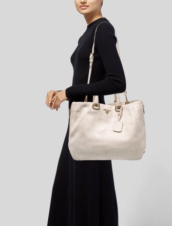 Prada Vitello Daino Leather Top Handle Bag