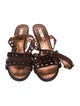Prada Suede Lasercut Accents Gladiator Sandals