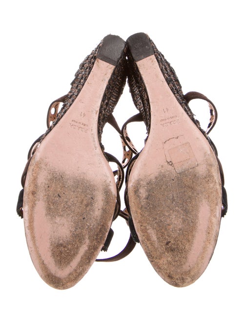 Prada Suede Lasercut Accents Gladiator Sandals