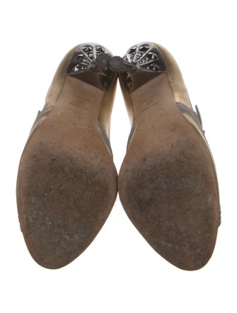 Prada Leather Colorblock Pattern Pumps