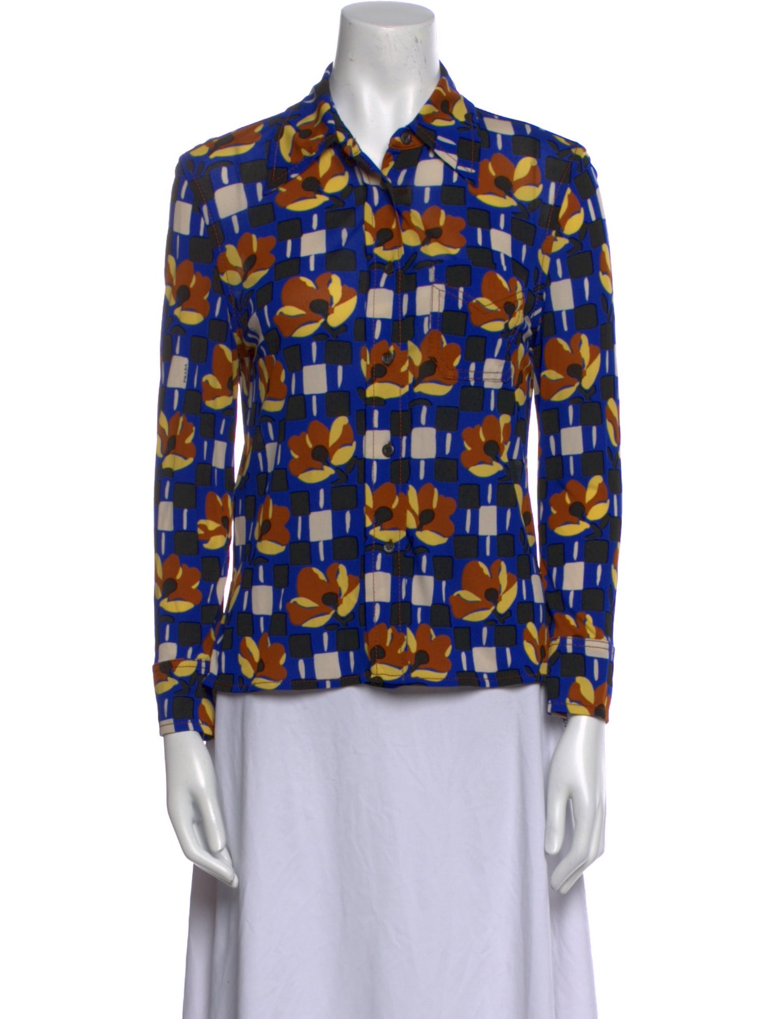 Prada 2017 Floral Print Blouse