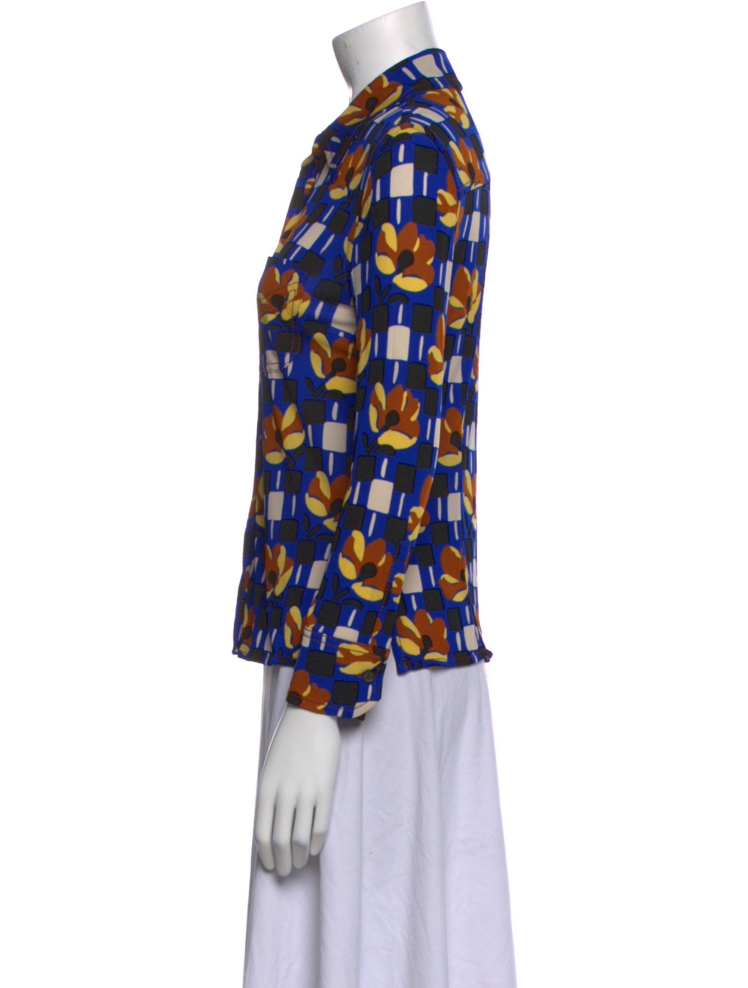 Prada 2017 Floral Print Blouse