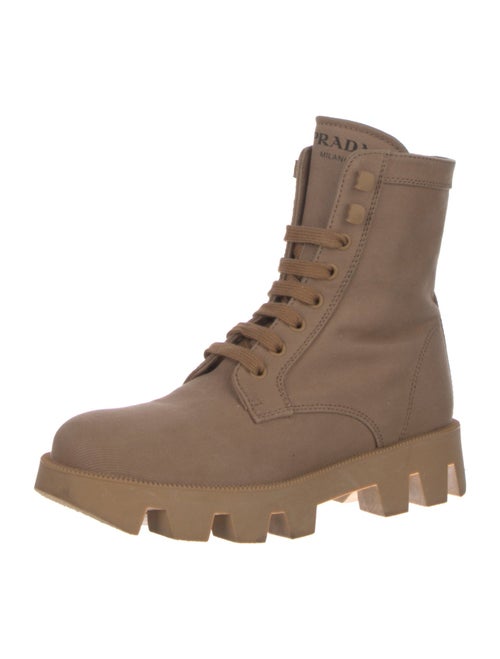 Prada Canvas Combat Boots