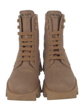 Prada Canvas Combat Boots