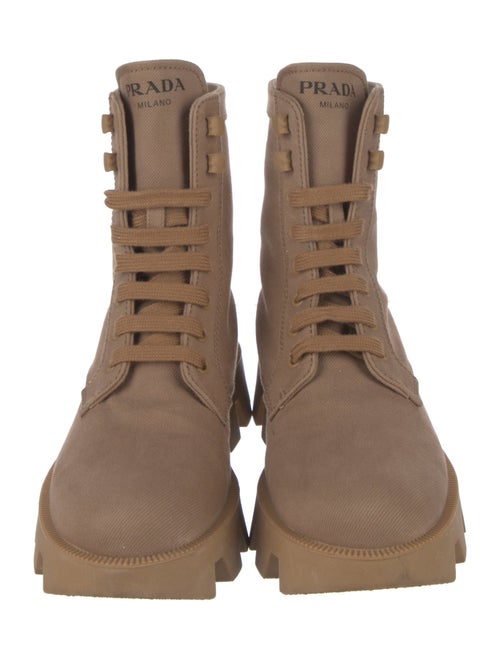 Prada Canvas Combat Boots