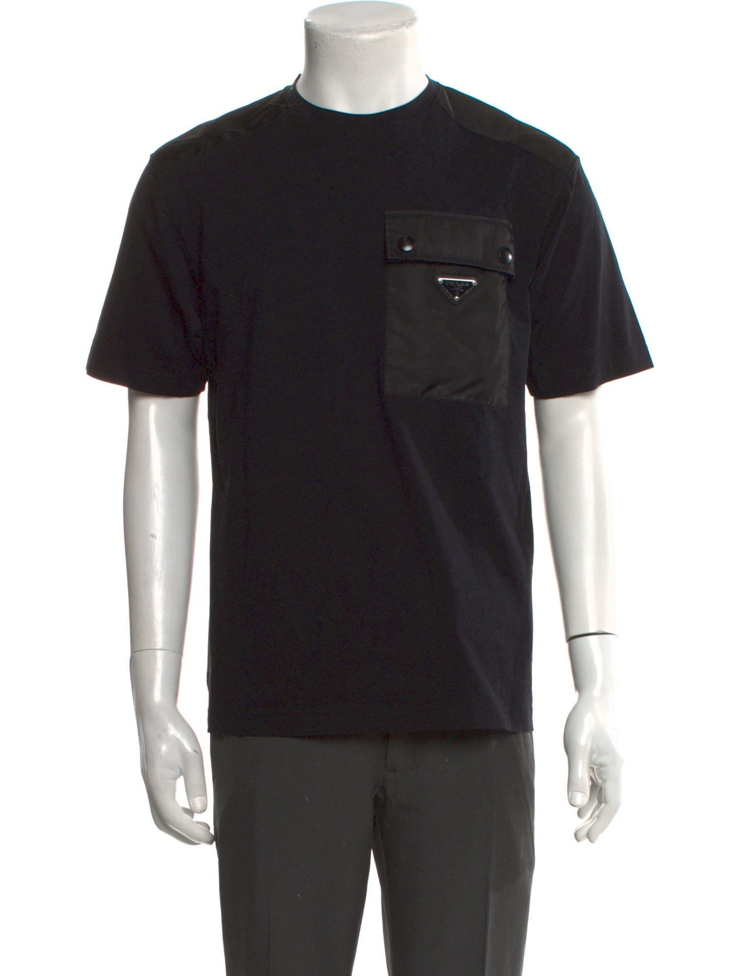 Prada 2019 Enameled Metal Triangle T-Shirt