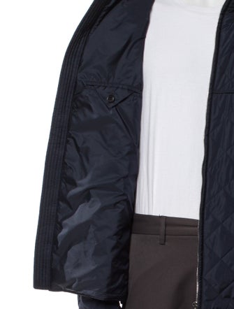 Prada 2019 Enameled Metal Triangle Puffer Coat