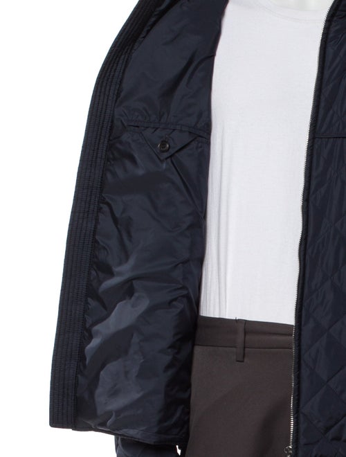 Prada 2019 Enameled Metal Triangle Puffer Coat