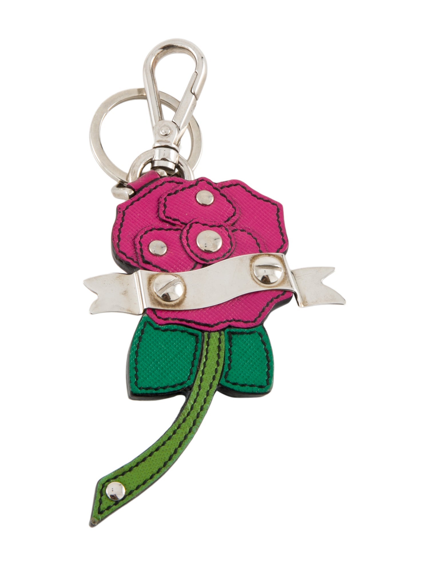 Prada Leather Keychain