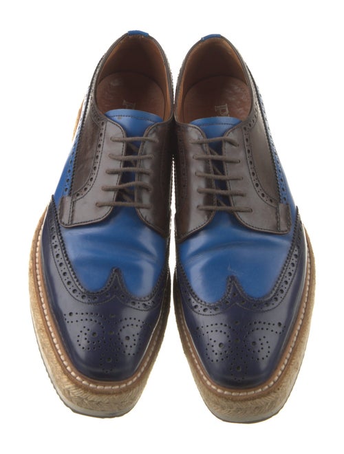 Prada Leather Lasercut Accents Loafers