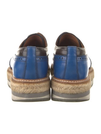 Prada Leather Lasercut Accents Loafers
