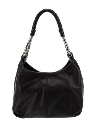 Prada Enameled Metal Triangle Hobo