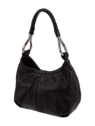 Prada Enameled Metal Triangle Hobo