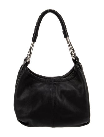 Prada Enameled Metal Triangle Hobo