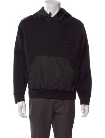 Prada 2020 Enameled Metal Triangle Hoodie