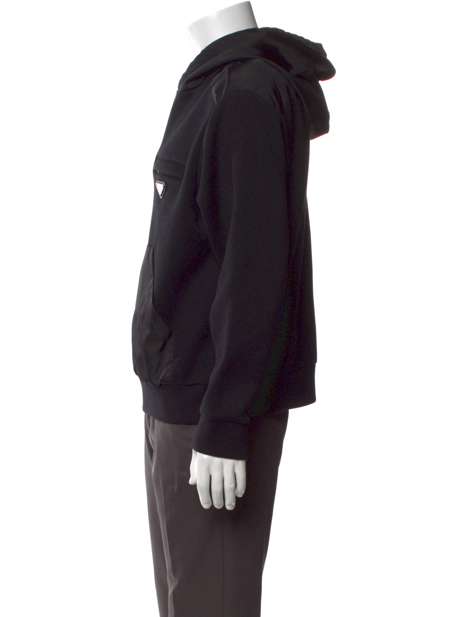 Prada 2020 Enameled Metal Triangle Hoodie