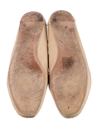 Prada Leather Whipstitch Trim Moccasins