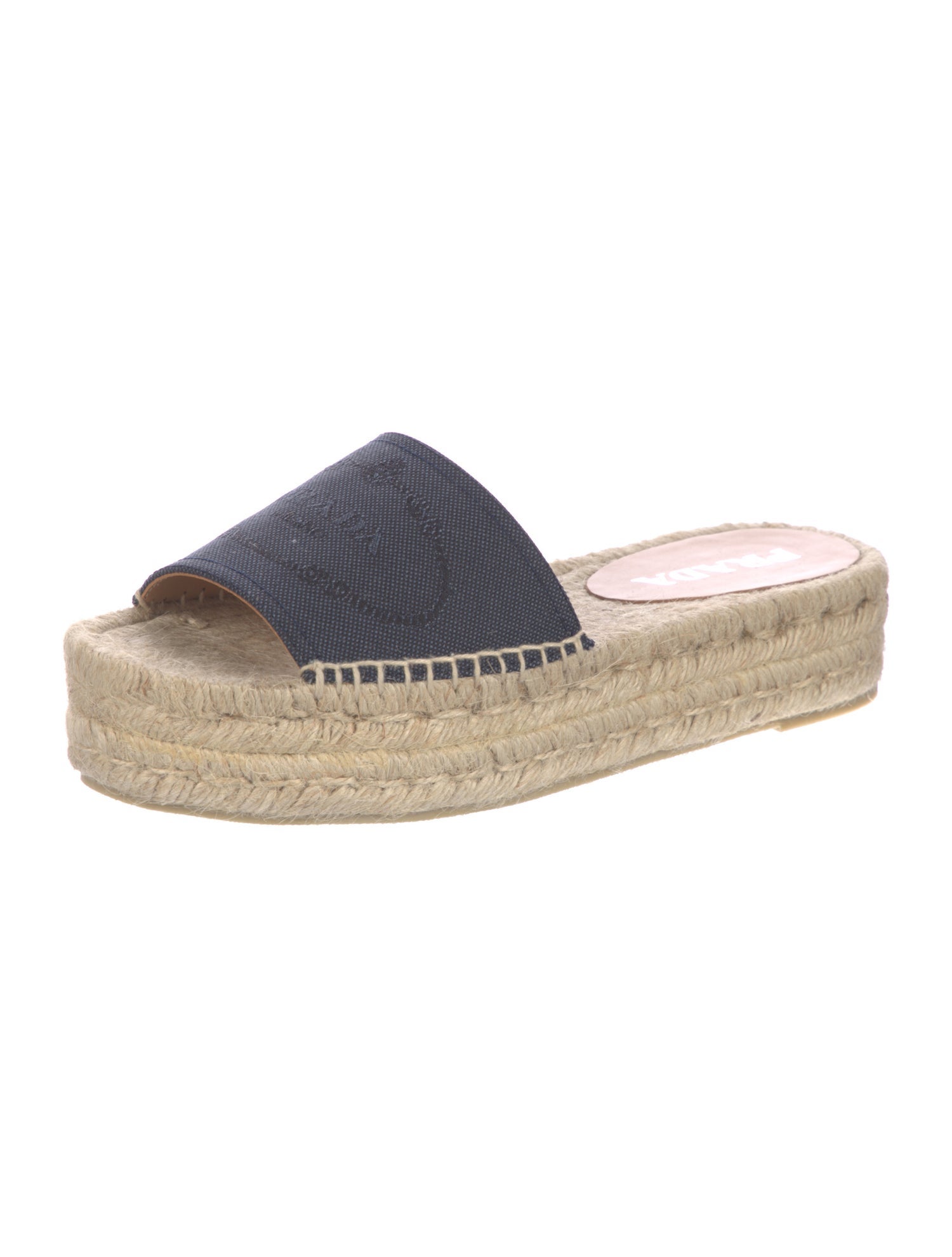 Prada Denim Colorblock Pattern Espadrilles w/ Tags