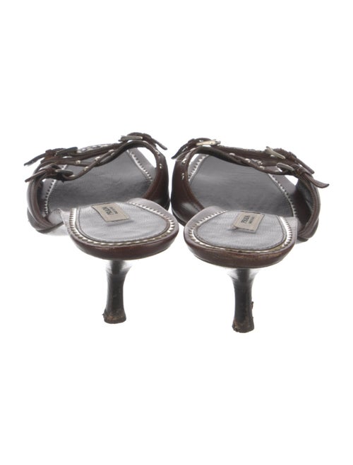 Prada Leather Studded Accents Slides