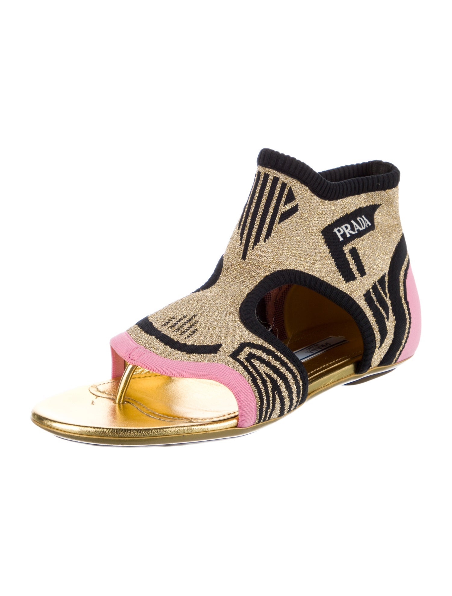 Prada Printed Gladiator Sandals