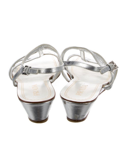 Prada Patent Leather T-Strap Sandals