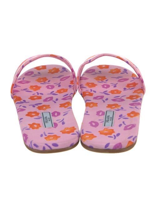 Prada Canvas Floral Print Slides
